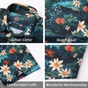 image:imageHawaiian Shirt for Men Casual Summer Short Sleeve Beach Vacation Aloha Hawaii Button Down Shirt Holiday13black Floral