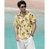 image:imageHawaiian Shirt for Men Casual Summer Short Sleeve Beach Vacation Aloha Hawaii Button Down Shirt HolidayA7yellow Pineapple
