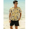 image:imageHawaiian Shirt for Men Casual Summer Short Sleeve Beach Vacation Aloha Hawaii Button Down Shirt HolidayA7yellow Pineapple