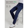 image:imageHISDERN PRO 709 Performance Waterproof Golf Pants UPF Stretch Mens Golf Rain Pants Quick Dry Lightweight for Outdoor HikingNavy Blue