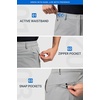 image:imageHISDERN AIR 311 Mens Golf Shorts 9 Lightweight Stretch Casual Shorts Quick Dry Work Dress Shorts Men with Zipper PocketsGrey