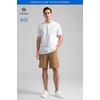 image:imageHISDERN AIR 311 Mens Golf Shorts 9 Lightweight Stretch Casual Shorts Quick Dry Work Dress Shorts Men with Zipper PocketsKhaki