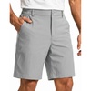 image:imageHISDERN AIR 311 Mens Golf Shorts 9 Lightweight Stretch Casual Shorts Quick Dry Work Dress Shorts Men with Zipper PocketsGrey