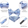 image:imageHISDERN Bow Ties for Men Paisley Bowties Mens Self Tie Bow Tie and Pocket Square Set Formal Tuxedo Wedding Bowtie03blueWhite