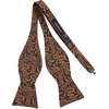 image:imageHISDERN Bow Ties for Men Paisley Bowties Mens Self Tie Bow Tie and Pocket Square Set Formal Tuxedo Wedding Bowtie03brownGold