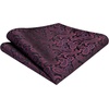 image:imageHISDERN Bow Ties for Men Paisley Bowties Mens Self Tie Bow Tie and Pocket Square Set Formal Tuxedo Wedding Bowtie03dark Purple