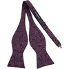 image:imageHISDERN Bow Ties for Men Paisley Bowties Mens Self Tie Bow Tie and Pocket Square Set Formal Tuxedo Wedding Bowtie03dark Purple