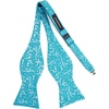 image:imageHISDERN Bow Ties for Men Paisley Bowties Mens Self Tie Bow Tie and Pocket Square Set Formal Tuxedo Wedding Bowtie03teal