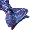 image:imageHISDERN Bow Ties for Men Paisley Bowties Mens Self Tie Bow Tie and Pocket Square Set Formal Tuxedo Wedding BowtieBlue