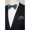 image:imageHISDERN Bow Ties for Men Paisley Bowties Mens Self Tie Bow Tie and Pocket Square Set Formal Tuxedo Wedding BowtieBlue6