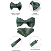 image:imageHISDERN Bow Ties for Men Paisley Bowties Mens Self Tie Bow Tie and Pocket Square Set Formal Tuxedo Wedding BowtieGreen  Black1