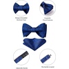 image:imageHISDERN Bow Ties for Men Paisley Bowties Mens Self Tie Bow Tie and Pocket Square Set Formal Tuxedo Wedding BowtieRoyal Blue