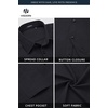 image:imageHISDERN Mens Linen Shirt Long Sleeve Button Down Casual Beach Shirts for Men Cotton Linen Breathable Summer Vacation PocketBlack