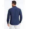 image:imageHISDERN Mens Linen Shirt Long Sleeve Button Down Casual Beach Shirts for Men Cotton Linen Breathable Summer Vacation PocketNavy Blue