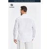 image:imageHISDERN Mens Linen Shirt Long Sleeve Button Down Casual Beach Shirts for Men Cotton Linen Breathable Summer Vacation PocketWhite