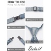 image:imageHISDERN Pre Tied Ties for Men Paisley Solid Striped Necktie and Pocket Square Cufflinks Set Formal Wedding Neck TieBgreyPaisley