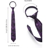 image:imageHISDERN Pre Tied Ties for Men Paisley Solid Striped Necktie and Pocket Square Cufflinks Set Formal Wedding Neck TieBpruplePaisley