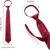 image:imageHISDERN Pre Tied Ties for Men Paisley Solid Striped Necktie and Pocket Square Cufflinks Set Formal Wedding Neck TieBredPaisley