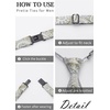 image:imageHISDERN Pre Tied Ties for Men Paisley Solid Striped Necktie and Pocket Square Cufflinks Set Formal Wedding Neck TieBwhitePaisley