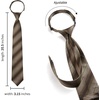 image:imageHISDERN Pre Tied Ties for Men Paisley Solid Striped Necktie and Pocket Square Cufflinks Set Formal Wedding Neck TieCbrownStriped
