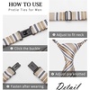 image:imageHISDERN Pre Tied Ties for Men Paisley Solid Striped Necktie and Pocket Square Cufflinks Set Formal Wedding Neck TieCchampagneStriped