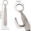 image:imageHISDERN Pre Tied Ties for Men Paisley Solid Striped Necktie and Pocket Square Cufflinks Set Formal Wedding Neck TieCchampagneStriped