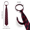 image:imageHISDERN Pre Tied Ties for Men Paisley Solid Striped Necktie and Pocket Square Cufflinks Set Formal Wedding Neck TieCredStriped