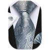 image:imageHISDERN Pre Tied Ties for Men Paisley Solid Striped Necktie and Pocket Square Cufflinks Set Formal Wedding Neck TieBgreyPaisley