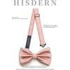 image:imageBow Ties for Men Pink Color Pre Tied Bow Tie and Pocket Square Classic Adjustable Rose Gold Bowties Handkerchief Set for Wedding Business Party