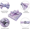 image:imageHISDERN Bow Ties for Men Light Purple Bow Tie Pretied Bow Ties and Pocket Square Set Formal Mens Floral Bowtie Classic Bowties for Wedding Party