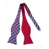 image:imageHISDERN Bow Ties for Men SelfTie Plaid Checked Bowties and Pocket Square Set Stripe Formal Tuxedo Bowtie Wedding PartyD2blueRed