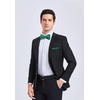 image:imageHISDERN Bow Ties for Men SelfTie Plaid Checked Bowties and Pocket Square Set Stripe Formal Tuxedo Bowtie Wedding PartyGreen
