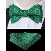 image:imageHISDERN Bow Ties for Men SelfTie Plaid Checked Bowties and Pocket Square Set Stripe Formal Tuxedo Bowtie Wedding PartyGreen