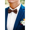 image:imageHISDERN Bow Ties for Men Solid Color PreTie Bow Tie and Pocket Square Set Classic Formal Tuxedo Bowties for Wedding PartyBrown