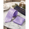 image:imageHISDERN Extra Long Ties for Men Classic Floral Tie and Pocket Square Elegant Silk Necktie Handkerchief Set Wedding PartyC21purple