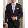 image:imageHISDERN Extra Long Ties for Men Classic Floral Tie and Pocket Square Elegant Silk Necktie Handkerchief Set Wedding PartyC21purple