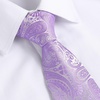 image:imageHISDERN Extra Long Ties for Men Classic Floral Tie and Pocket Square Elegant Silk Necktie Handkerchief Set Wedding PartyC21purple