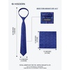 image:imageHISDERN Extra Long Ties for Men Classic Floral Tie and Pocket Square Elegant Silk Necktie Handkerchief Set Wedding PartyC22royal Blue