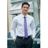 image:imageHISDERN Extra Long Ties for Men Classic Floral Tie and Pocket Square Elegant Silk Necktie Handkerchief Set Wedding PartyC23blue