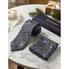 image:imageHISDERN Extra Long Ties for Men Classic Floral Tie and Pocket Square Elegant Silk Necktie Handkerchief Set Wedding PartyE6black