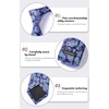 image:imageHISDERN Extra Long Ties for Men Classic Floral Tie and Pocket Square Elegant Silk Necktie Handkerchief Set Wedding PartyE8blue Floral