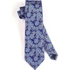 image:imageHISDERN Extra Long Ties for Men Classic Floral Tie and Pocket Square Elegant Silk Necktie Handkerchief Set Wedding PartyE8blue Floral