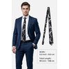 image:imageHISDERN Formal Floral Ties for Men and Pocket Square Set Mens Paisley Silk Tie for Wedding Party 34 x 59Floral Black