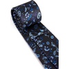 image:imageHISDERN Formal Floral Ties for Men and Pocket Square Set Mens Paisley Silk Tie for Wedding Party 34 x 59Floral Navy Blue