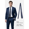 image:imageHISDERN Formal Floral Ties for Men and Pocket Square Set Mens Paisley Silk Tie for Wedding Party 34 x 59Floral Navy Blue