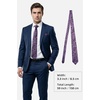image:imageHISDERN Formal Floral Ties for Men and Pocket Square Set Mens Paisley Silk Tie for Wedding Party 34 x 59Paisley Dark Purple