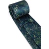 image:imageHISDERN Formal Floral Ties for Men and Pocket Square Set Mens Paisley Silk Tie for Wedding Party 34 x 59Paisley Teal