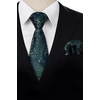 image:imageHISDERN Formal Floral Ties for Men and Pocket Square Set Mens Paisley Silk Tie for Wedding Party 34 x 59Paisley Teal