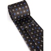 image:imageHISDERN Formal Floral Ties for Men and Pocket Square Set Mens Paisley Silk Tie for Wedding Party 34 x 59Plaid Black
