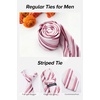 image:imageHISDERN Formal Floral Ties for Men and Pocket Square Set Mens Paisley Silk Tie for Wedding Party 34 x 59Stripe Light Pink Hot Pink